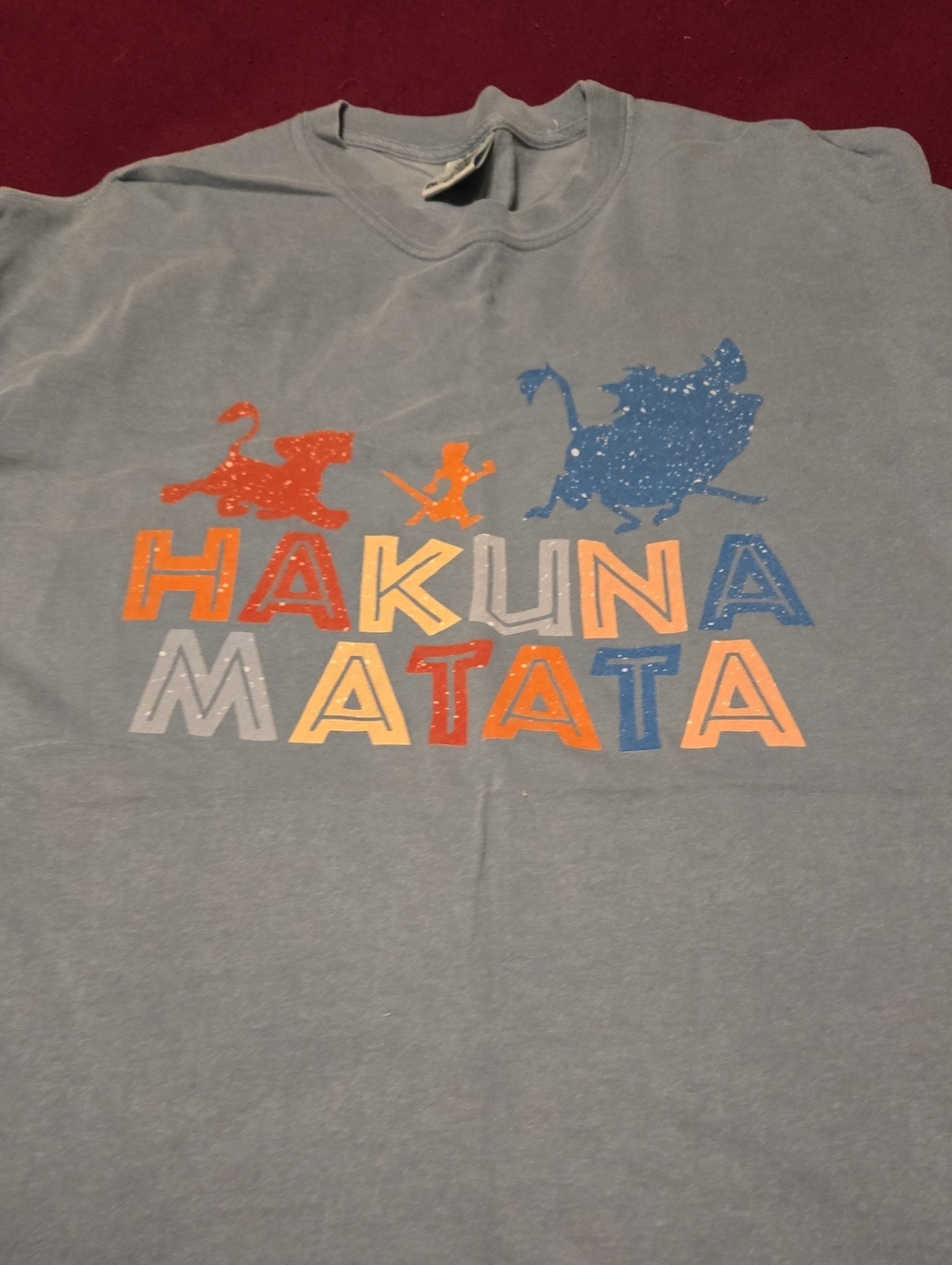 "Hakuna Matata" Graphic Tee - Blue